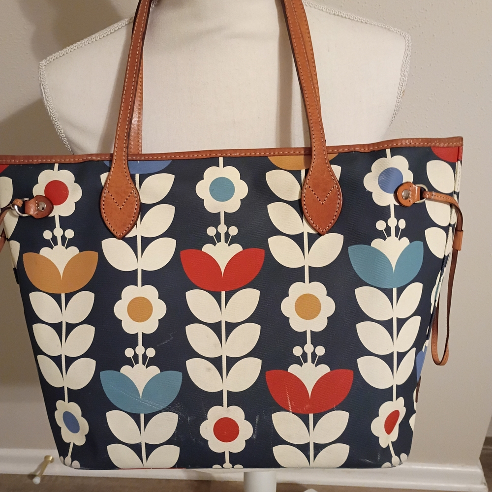 Brighton Navy and Multicolor Floral Tote - Picture 2 of 6